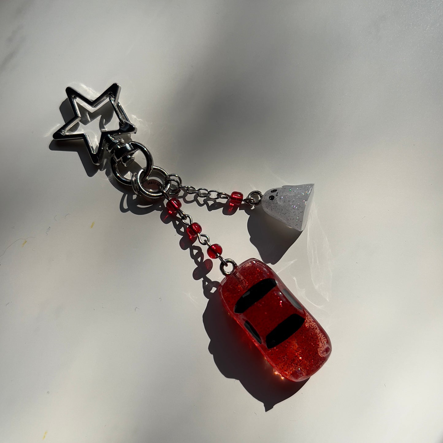 Bleep Blop Miata Beaded Keychain