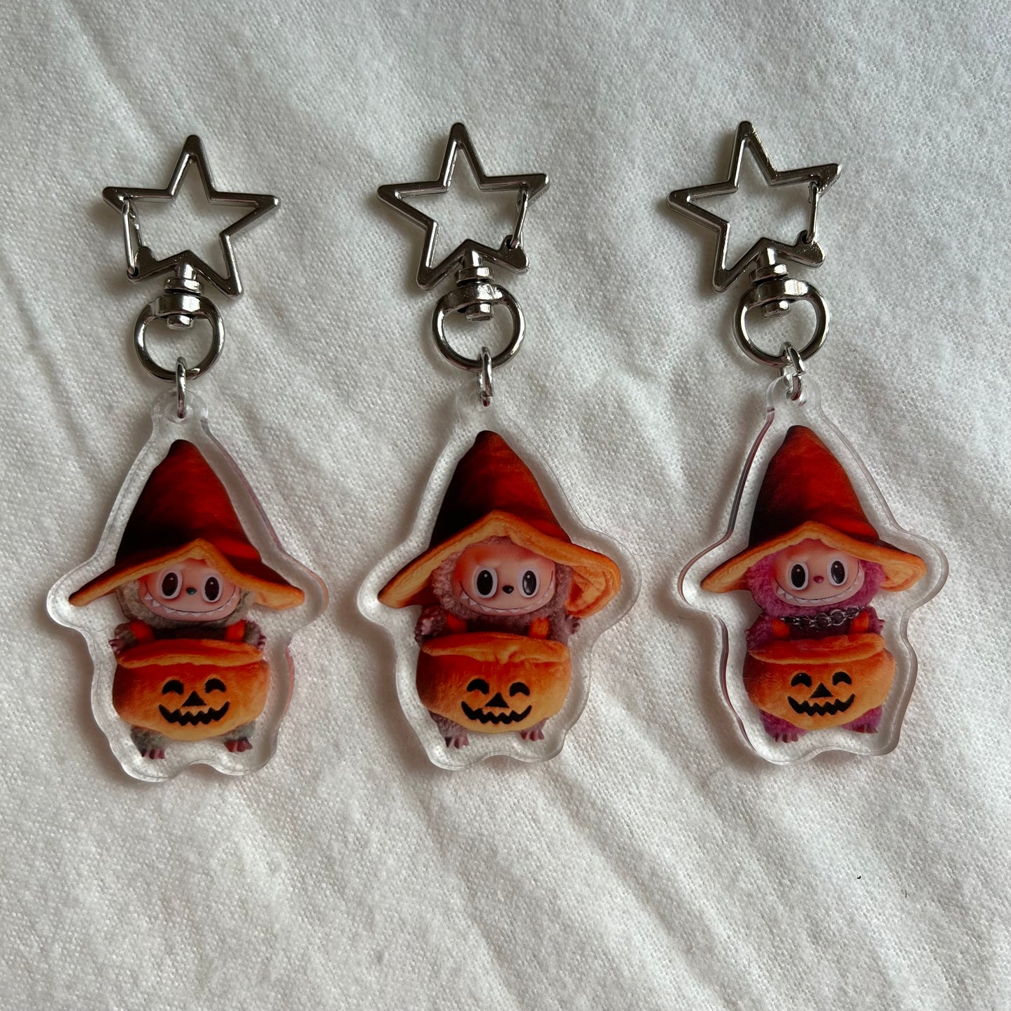 Halloween Pumpkin Monster Acrylic Keychain