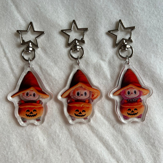 Halloween Pumpkin Monster Acrylic Keychain