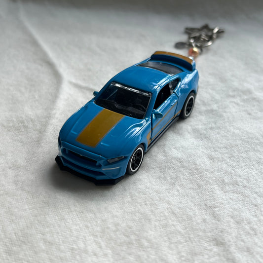 Mustang Beaded Keychain