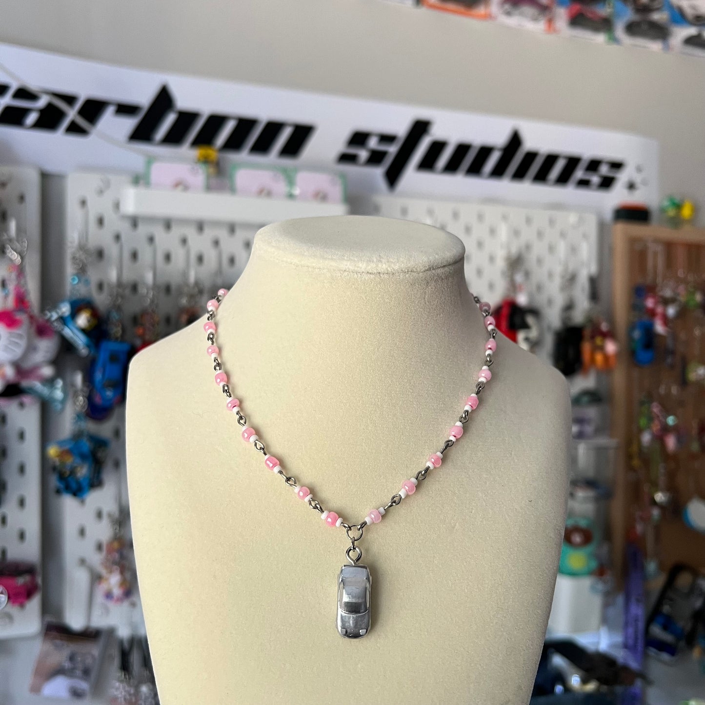 Pink Choker Miata Necklace