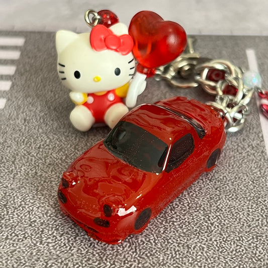 NA Miata x Kitty Beaded Keychain