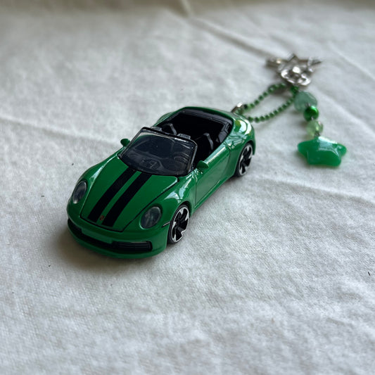 Porsche Carrera Beaded Keychain