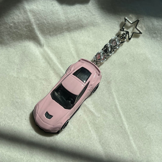 Corvette Beaded Keychain