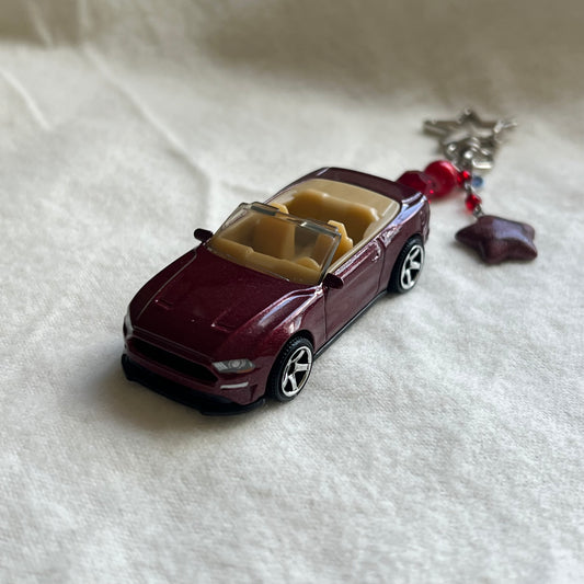 Mustang Beaded Keychain