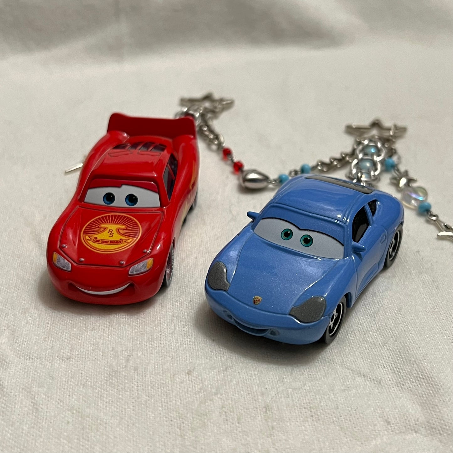 McQueen & Sally Matching Pair Beaded Keychains