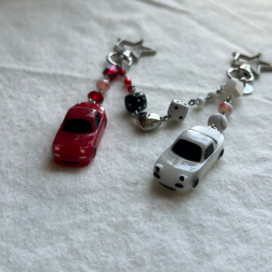 NA Miata Matching Pair Beaded Keychain