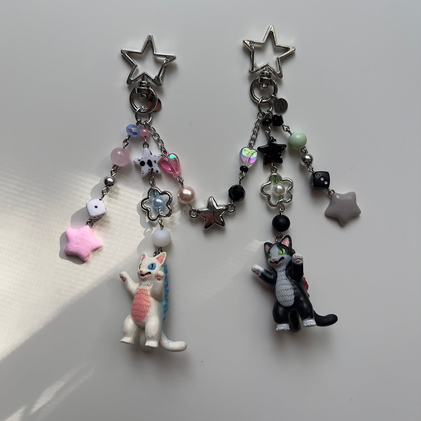 Catzillaz Matching Pair Beaded Keychains