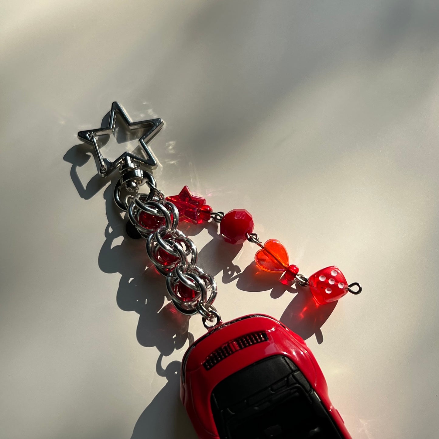 Porsche 911 Carrera Cabriolet Beaded Keychain