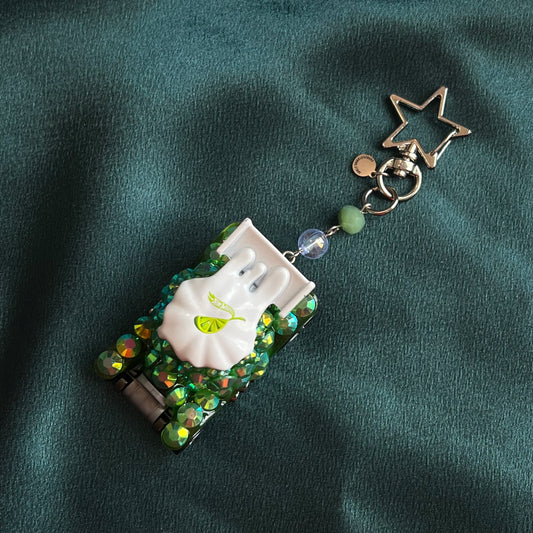 Rhinestone Jelly Beaded Keychain