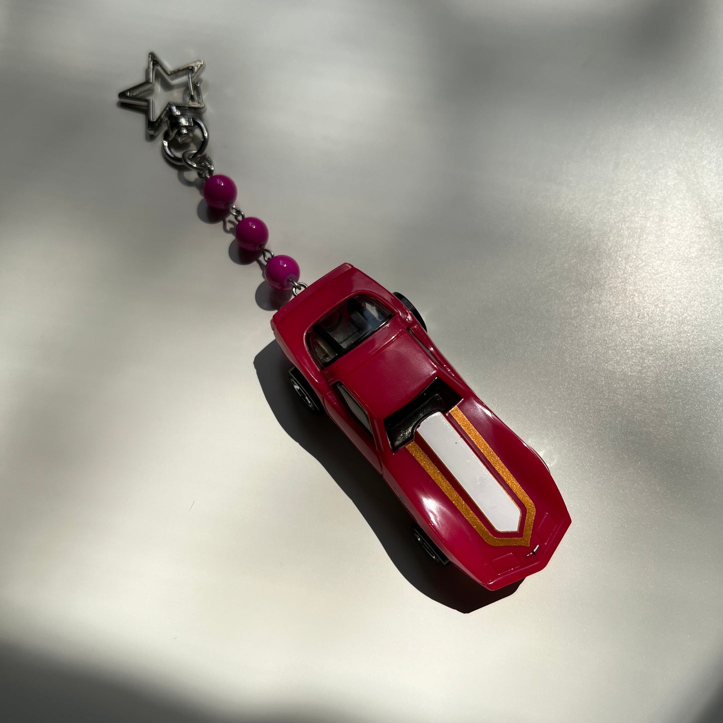 Corvette Beaded Keychain