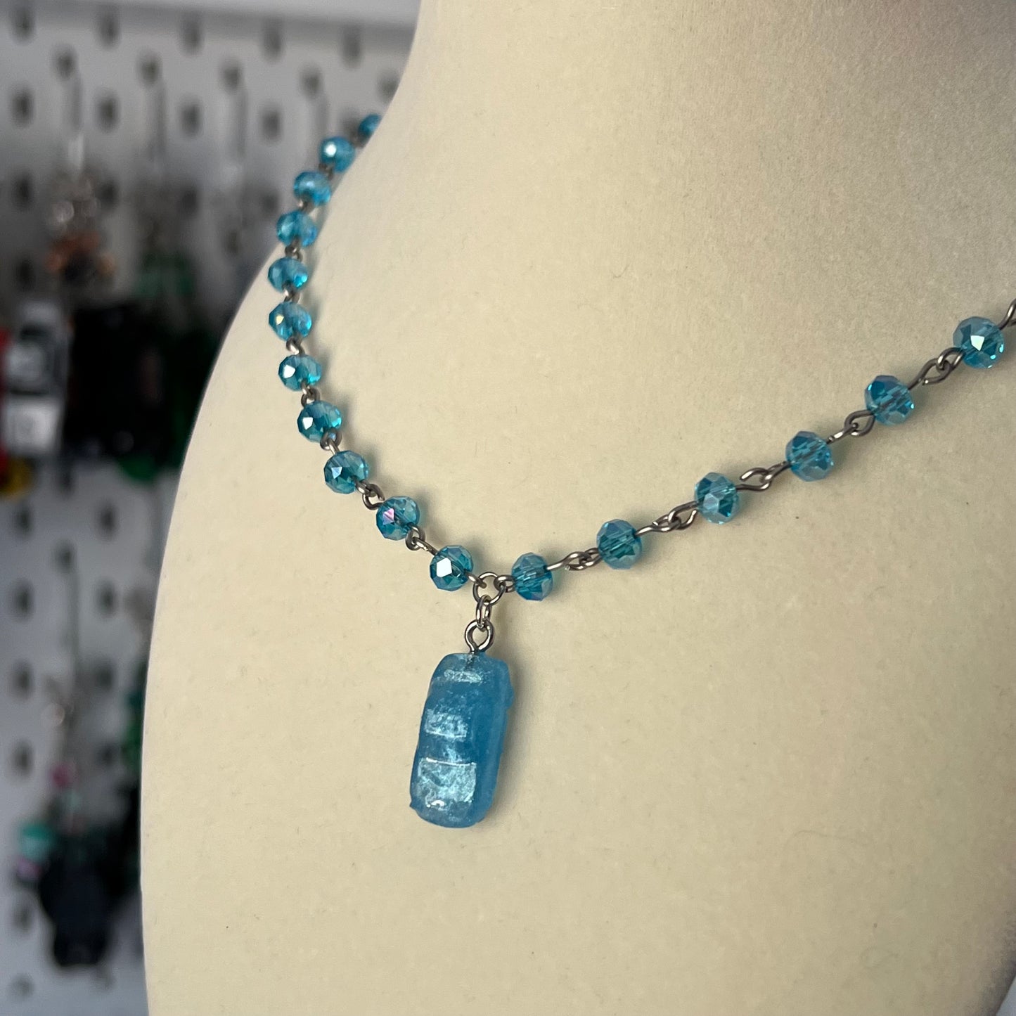 Blue Raspberry Jolly Rancher Miata Necklace