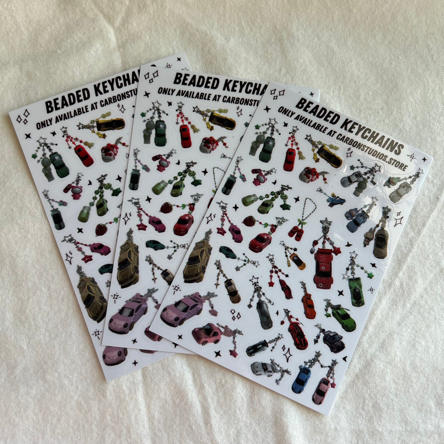 Beaded Keychains Sticker Sheet