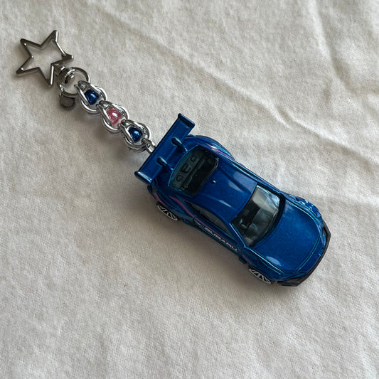 Subaru BRZ Beaded Keychain