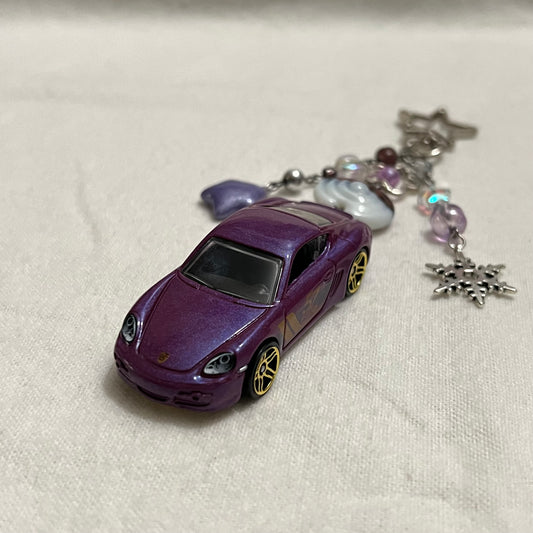 Porsche Cayman S Beaded Keychain