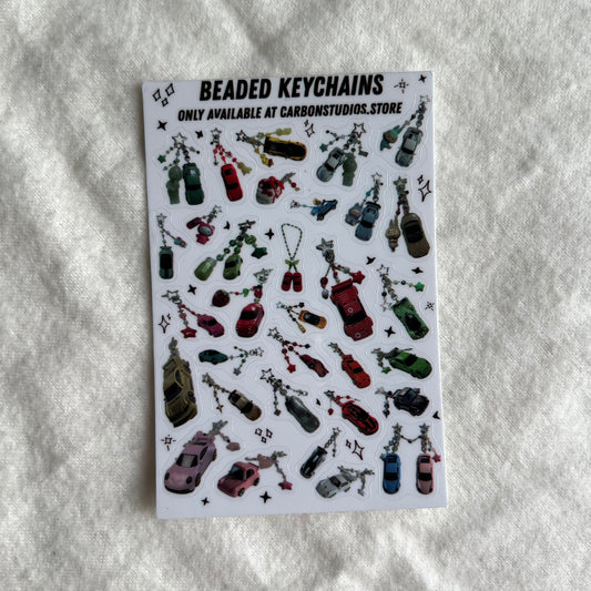 OOPS Beaded Keychains Sticker Sheet