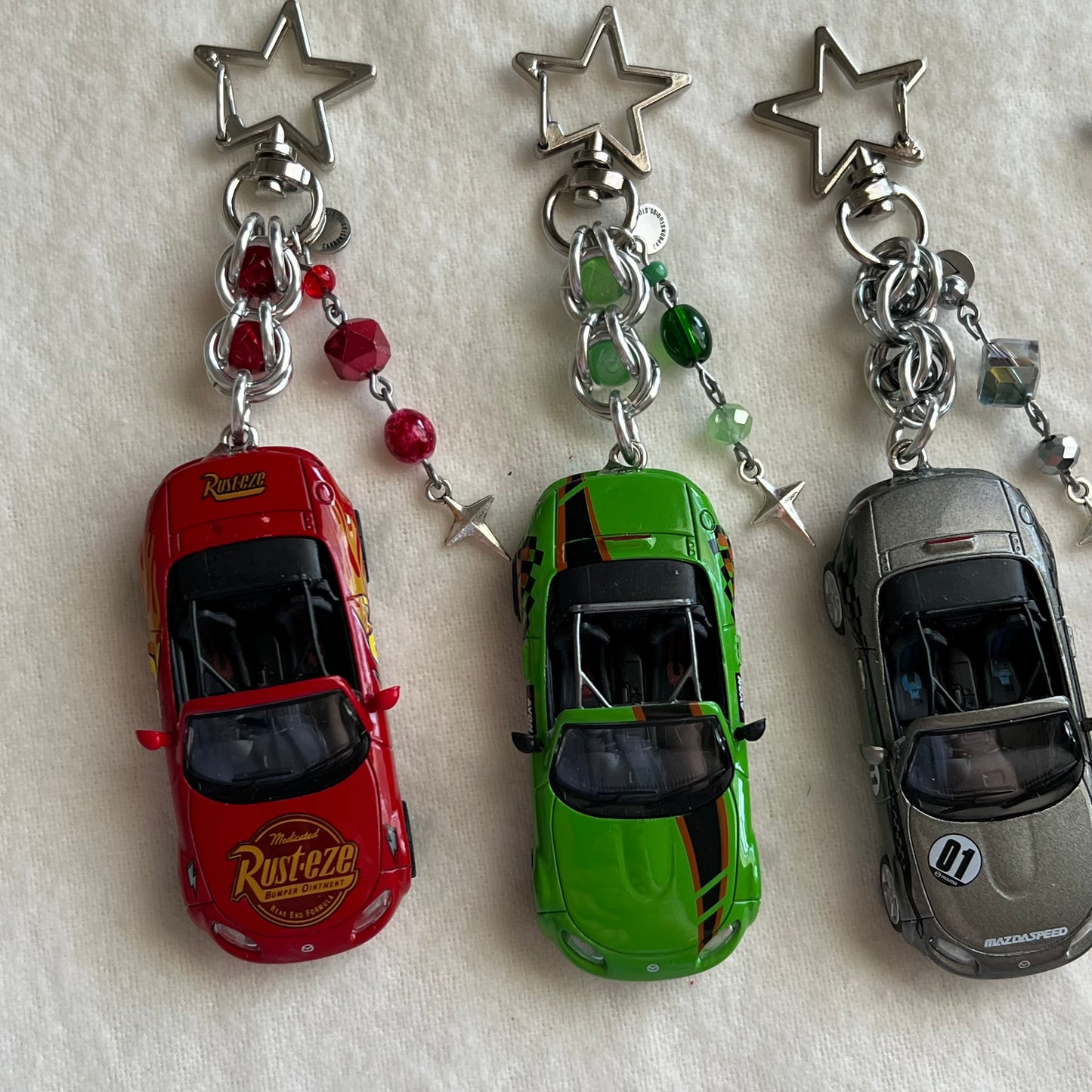 NC Miata Beaded Keychain
