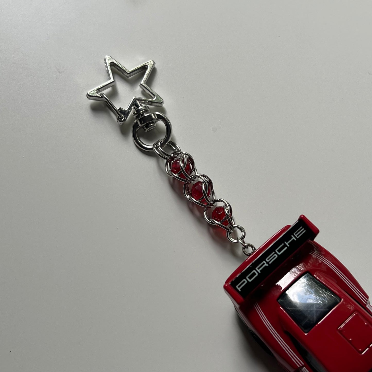 Porsche 935 Beaded Keychain