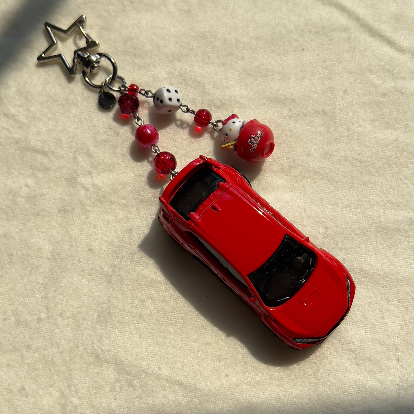 2018 Honda Civic Type R & Ramen Kitty Beaded Keychain