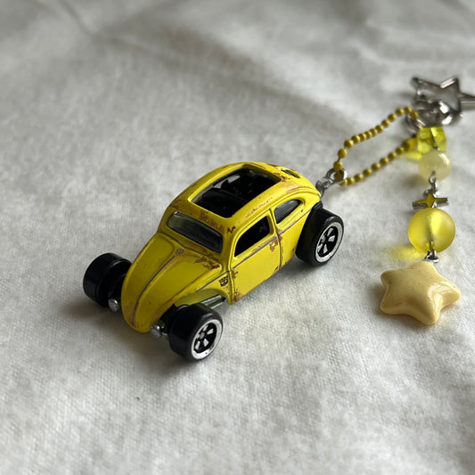 Bumblebee VW BeetleBeaded Keychain