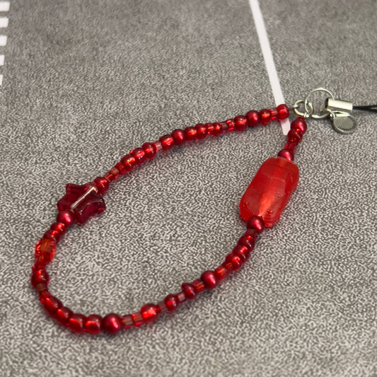 Red Miata Beaded Phone Charm