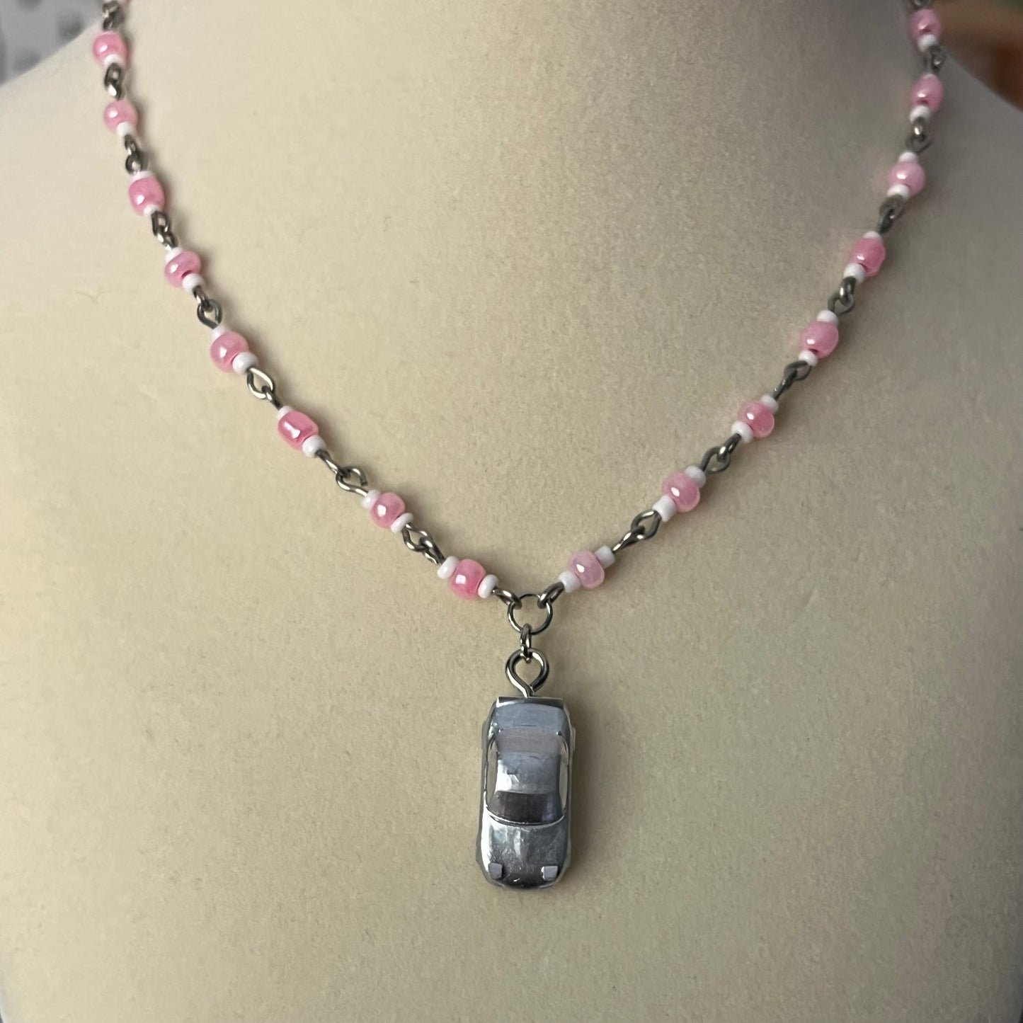 Pink Choker Miata Necklace