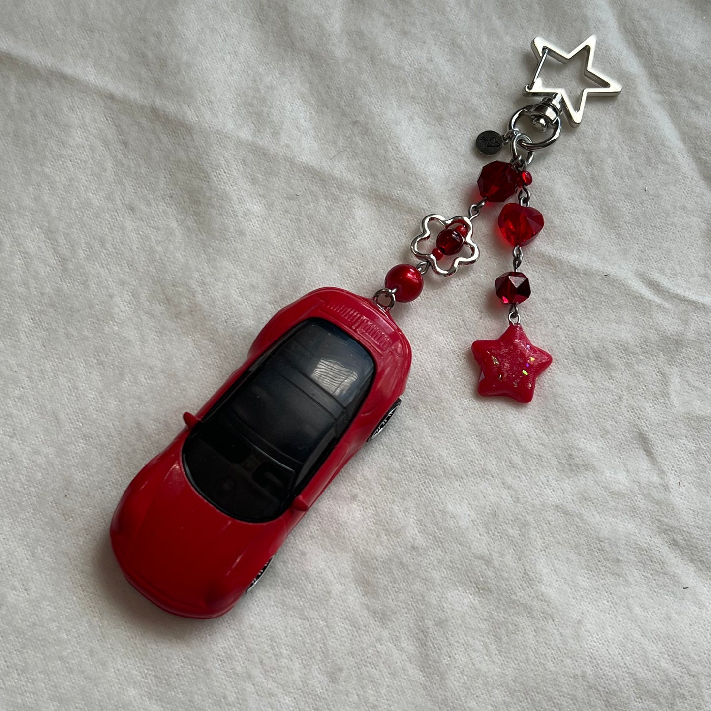 Porsche Targa Beaded Keychain