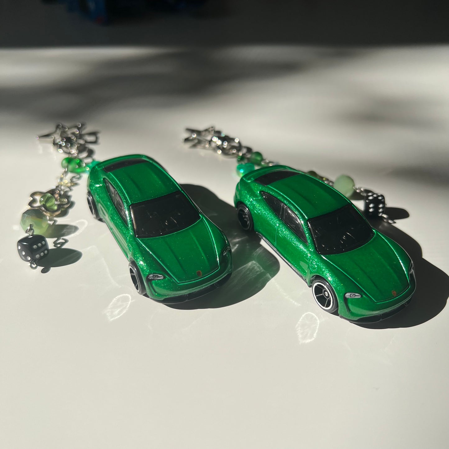 Porsche Taycan Turbo S Beaded Keychain