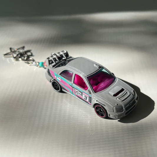 Subaru Impreza WRX Beaded Keychain