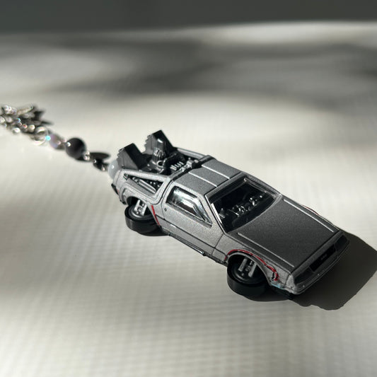 Back To The Future Time Machine Beaded Keychain