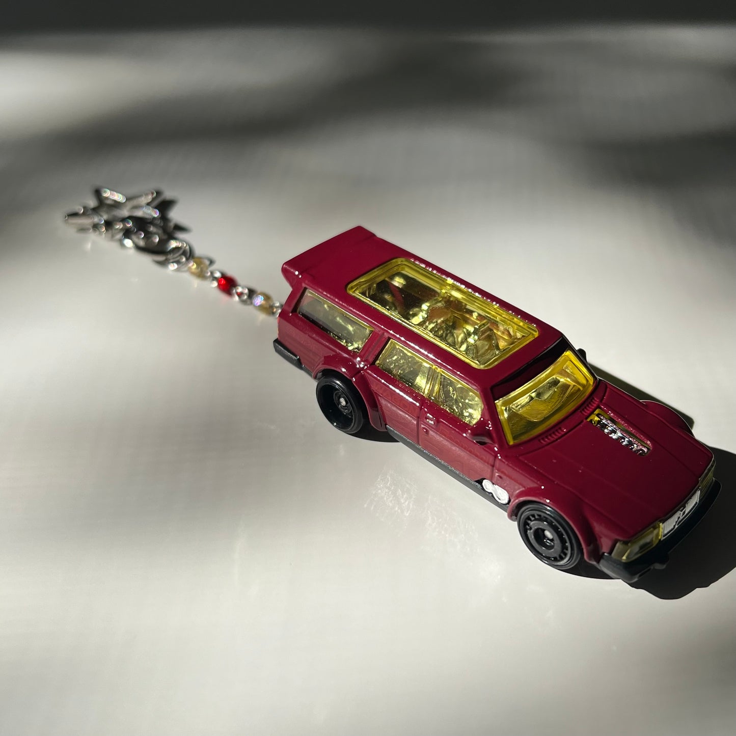 Volvo Drift Wagon Beaded Keychain