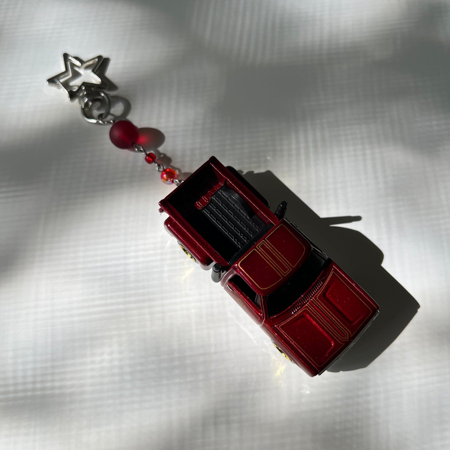 1978 Dodge Li'l Red Express Truck Beaded Keychain