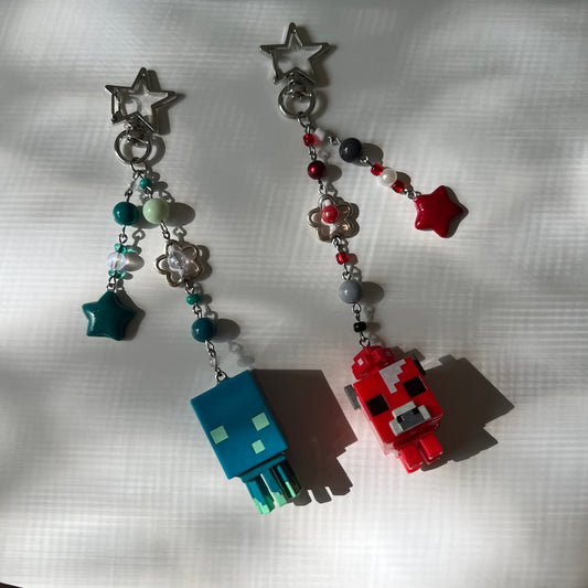 Minecraft Animal Beaded Keychain