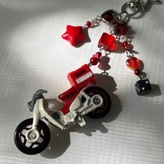 Honda Super Cub Custom Beaded Keychain