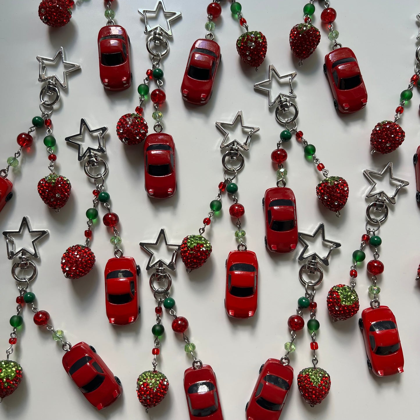 Strawberry Miata Keychains