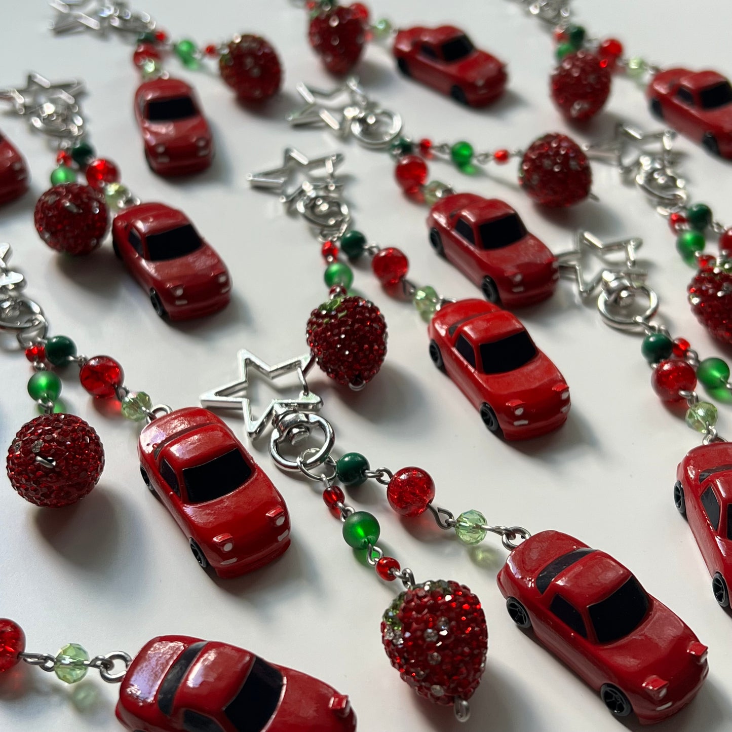 Strawberry Miata Keychains