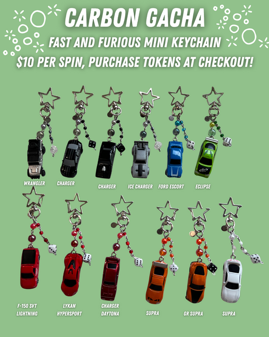 Carbon Gacha F&F Beaded Keychain