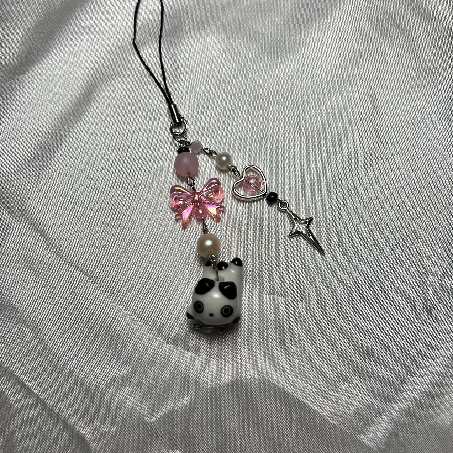 Panda Beaded Phone Charm