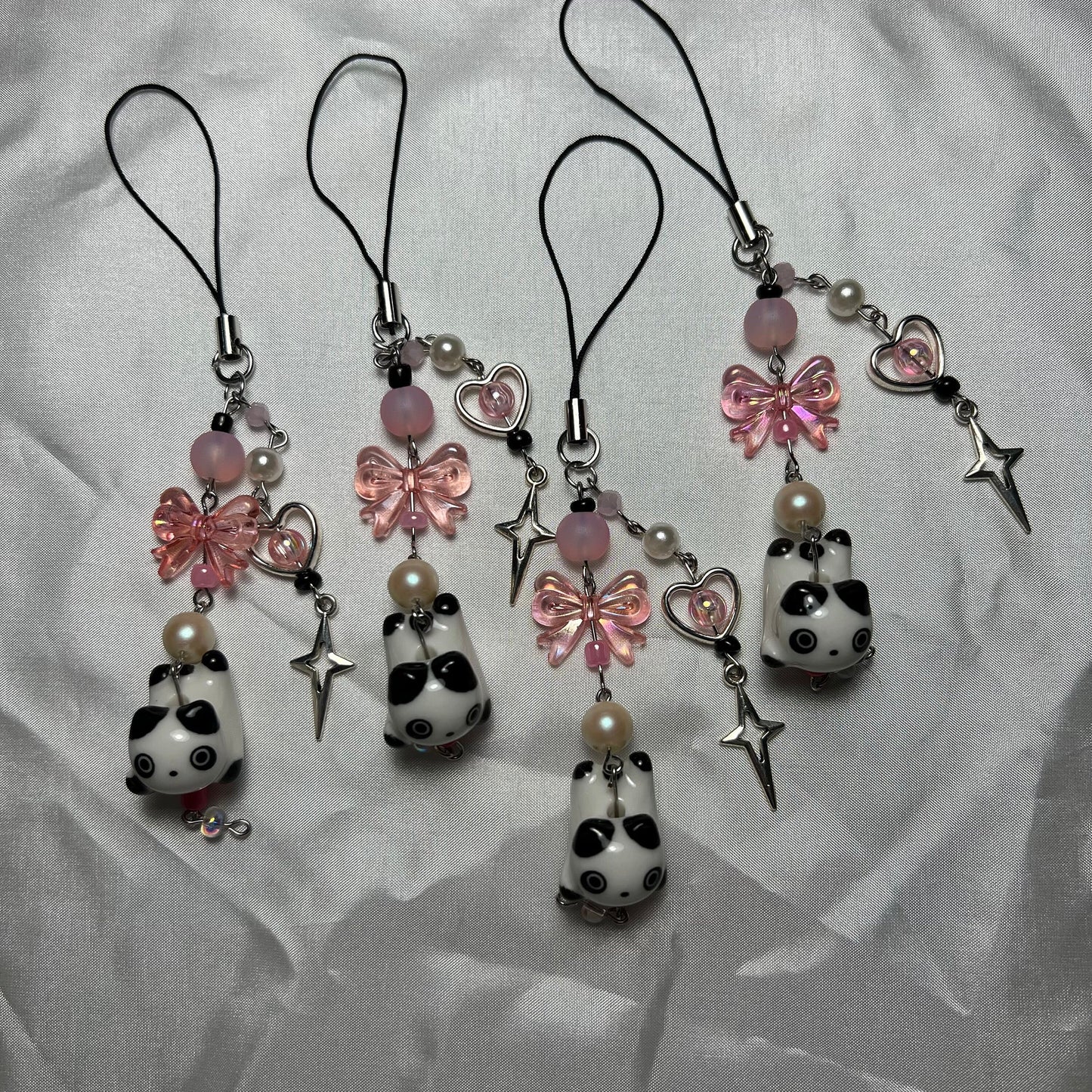 Panda Beaded Phone Charm