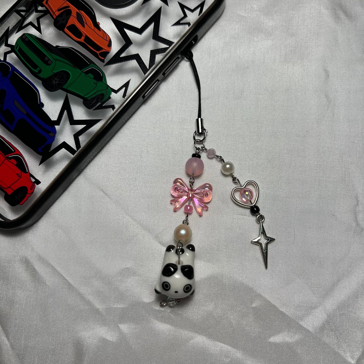 Panda Beaded Phone Charm