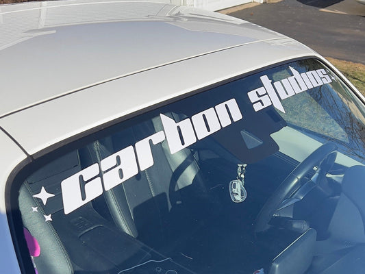 Y2K Carbon Studios Windshield Banner