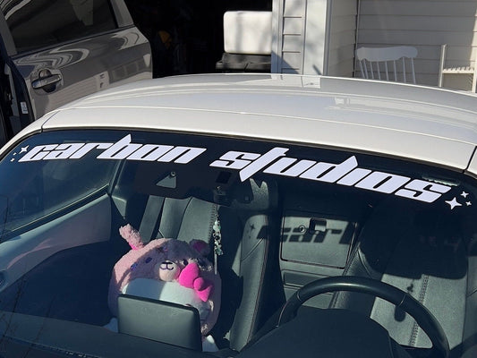 Y2K Carbon Studios Windshield Banner