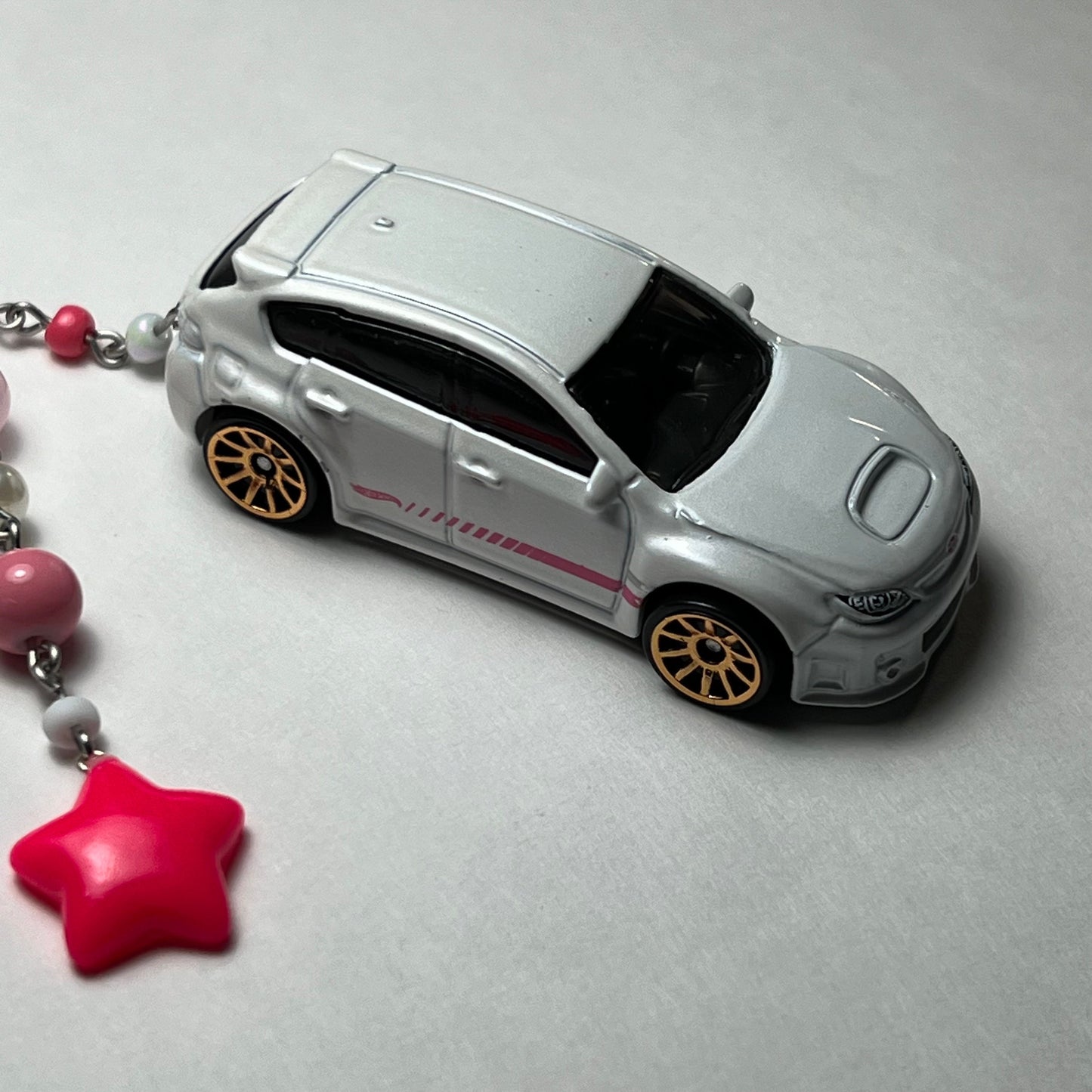 Subaru WRX STI Hatchback Beaded Keychain