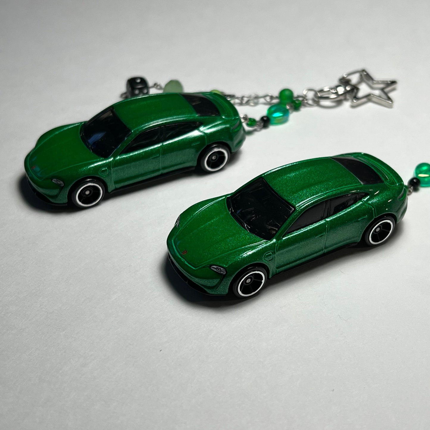 Porsche Taycan Turbo S Beaded Keychain